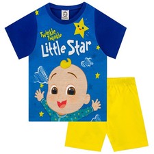 Boys Cocomelon Pjs Pyjamas Set Bedtime Cute Yellow Blue
