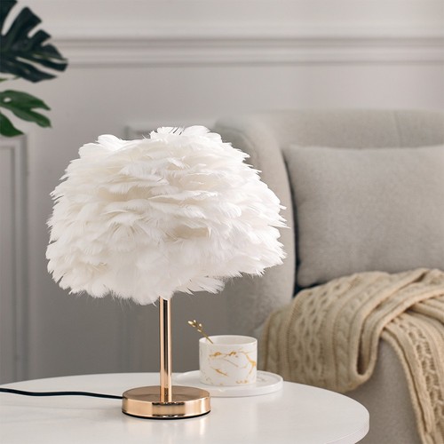 White fluffy feather - white, table