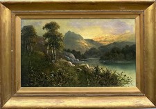 Frank Hider (1861-1933) : Summer Evening in the Highlands, signed oil on canvas