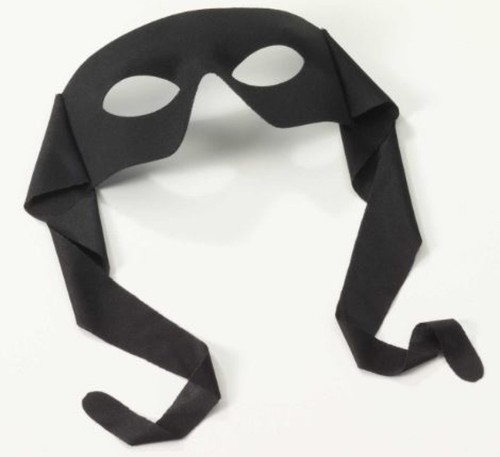 Black eye mask adult - black,