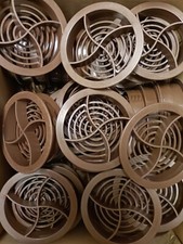 10x Brown Plastic Round Soffit