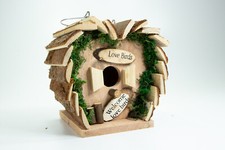 Natures Market Bird Hotel Rustic Log Bird House Nesting Box Hanging Garden