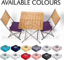 4x Chair Pads Removable Seat Covers Tie On Cushions for Outdoor Garden chairs
