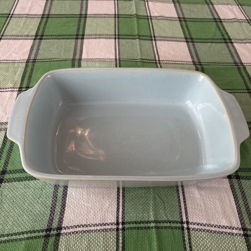 Denby blue linen rectangle - linen,