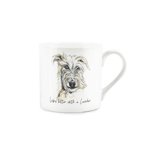 Lurcher mug bone china - mug,