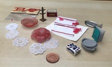 Dolls House 1:12th Scale 1960's / 70's style Kitchen  bits, radio and other.