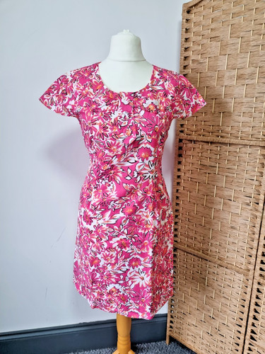 Boden pink white linen