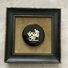 Decorative Wedgwood Style Black Neo Classical Greek Wall Art Framed Plaque 6