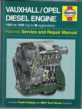Vauxhall Opel Diesel Engine 1982-96 Nova Corsa Astra & Van Kadett Haynes Manual