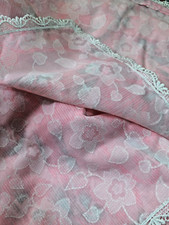Pink soft thin flower dupatta