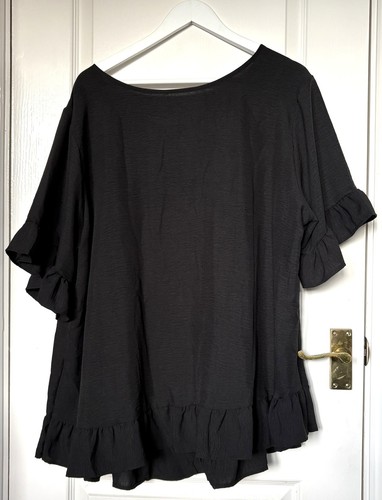 Plus size black green smock - black,