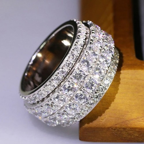 Cubic zirconia wide ring - wide, for