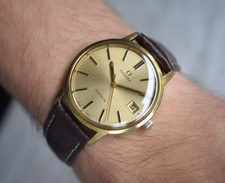 1974 Vintage Omega Gold Rare Men's Mechanical Dress Watch Geneve Date
