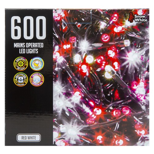 Christmas red white string - red,