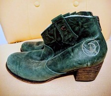 red or dead ankle boots