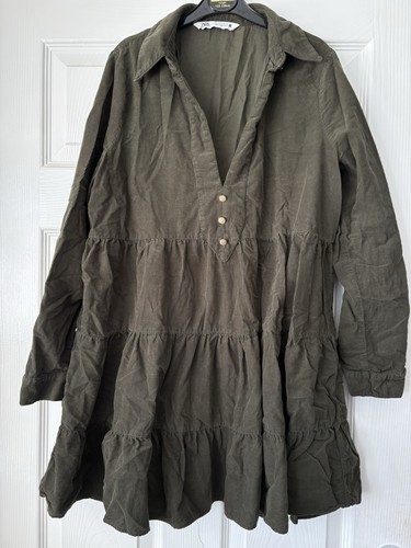 Zara green corduroy neck - zara,