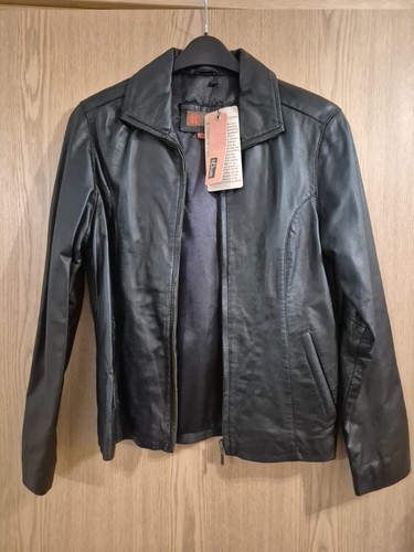 Helium black leather jacket