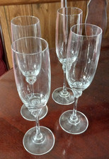 Vintage Champagne Flutes Lead