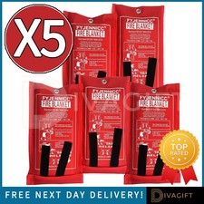 5 x FIRE BLANKETS QUICK