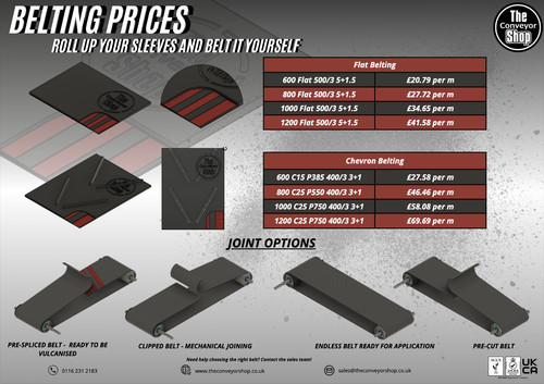 Conveyor belting rubber flat - ,,