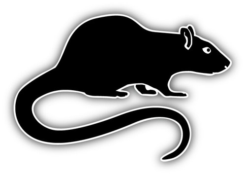 Rat silhouette car bumper - silhouette,