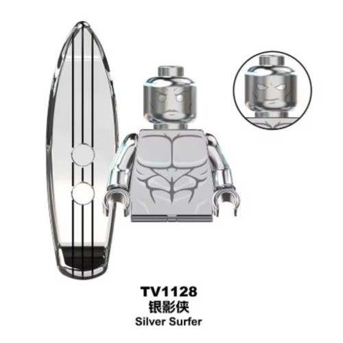 Custom lego silver surfer - custom,
