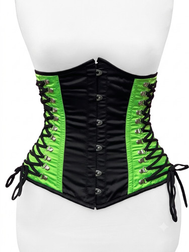 Handmade black satin underbust - handmade,