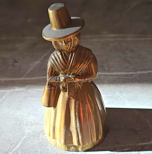 Vintage brass welsh lady - brass,