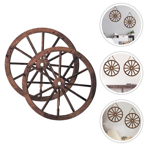 2pcs wooden wagon wheel - 2pcs,