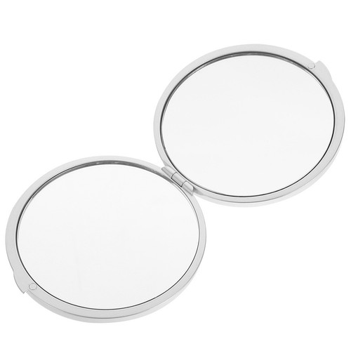 Silver compact travel mirror - compact,