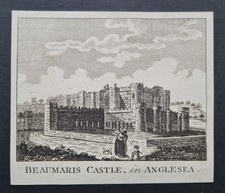 Antique 1786 print beaumaris - antique,