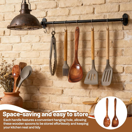 Large wooden spoon - 2, pcs