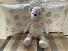 2 Handmade Cushion Cases 16”x16” Laura Ashley Esme Pastel With Designer Bear