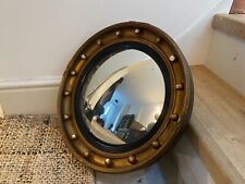 Mid 19th century style large gilded porthole convex mirror