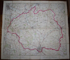 1880s Folding Linen Backed Map of the Quorn Hunt with Card Covers STANFORD