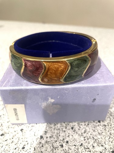 New box enamelled bangle - new,