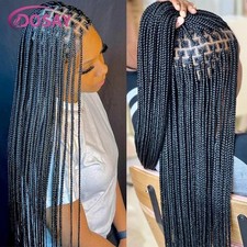 36" Full Lace Braided Wigs Synthetic Hair Box Braids Lace Front Wigs Knotless Br