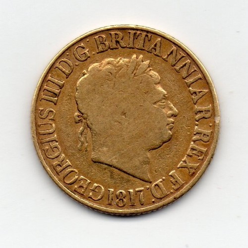 1817 gold sovereign george - gold,