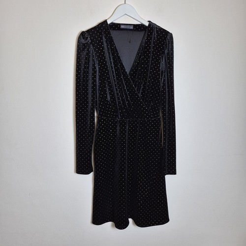 Tall black gold velvet - black,