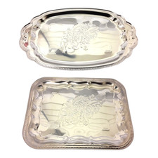 Chrome Metal Platter Trays
