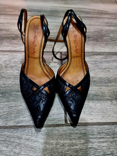 Black leather miss - black,