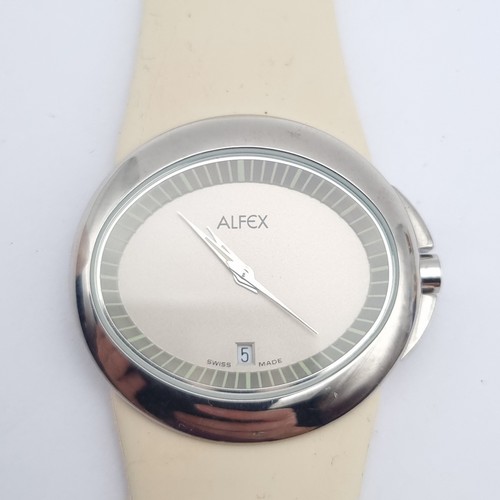 Alfex swiss watch oval white - alfex,