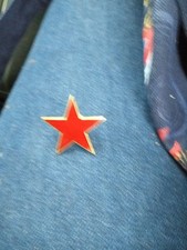Red Star Badge Pin Enamel USSR Socialism Russia Labour Communism Socialist 