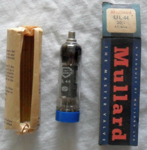 Ul44 mullard glass base valve - glass,