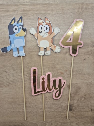 Bluey and bingo cake - and, topper