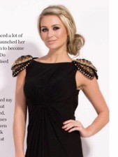 BNWT FOREVER UNIQUE Couture Avril Black Maxi Glamorous Dress Size 8 £330