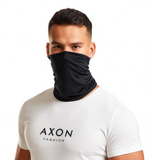 THIN BLACK FACE MASK TUBE NECK SCARF SNOOD BALACLAVA SKI CYCLE BIKER BMX BANDANA