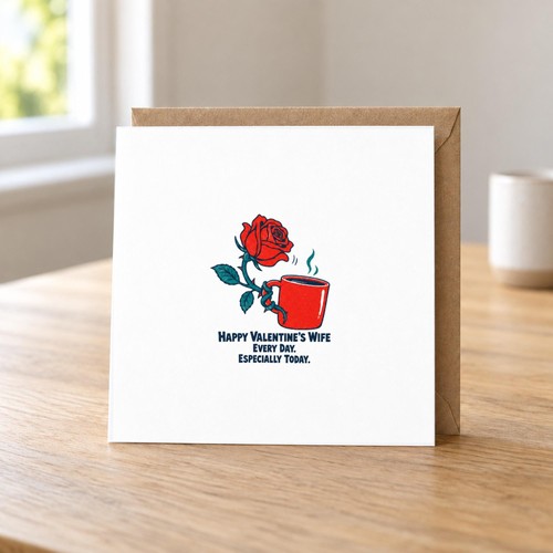 Valentine card for wife - card,