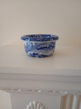 Vintage Copeland Spode Blue Italian Rolled Rim Soap Dish c1920
