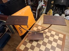 Vintage Art Deco Brass Wood